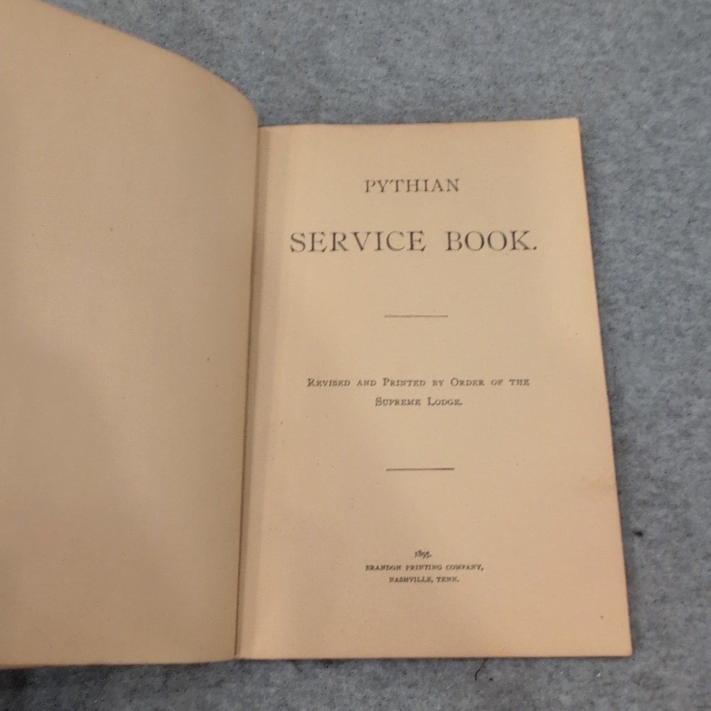 Vtg Knights of Pythias Pythian Service Book Ritual Manual Lot of 2 1890s 1947 - Picture 4 of 5